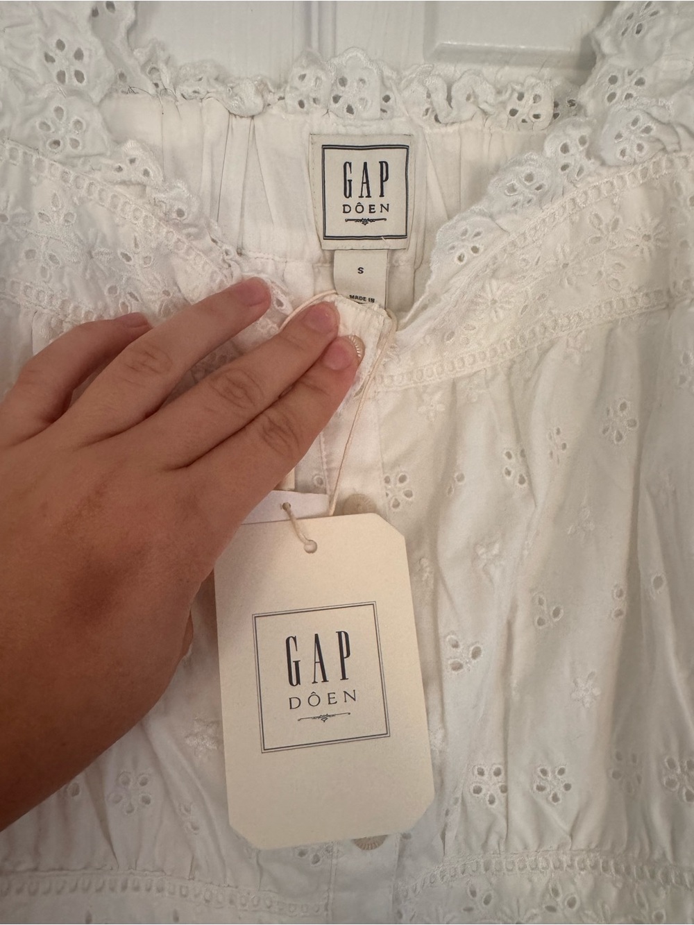 GAP x DÔEN White Eyelet Boho Dress